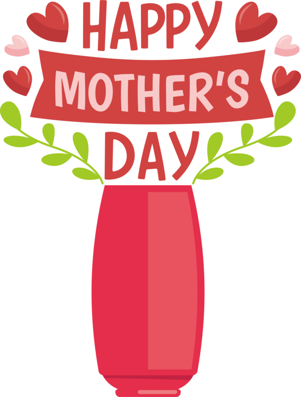 Transparent Mother's Day Logo Line Flower for Happy Mother's Day for Mothers Day