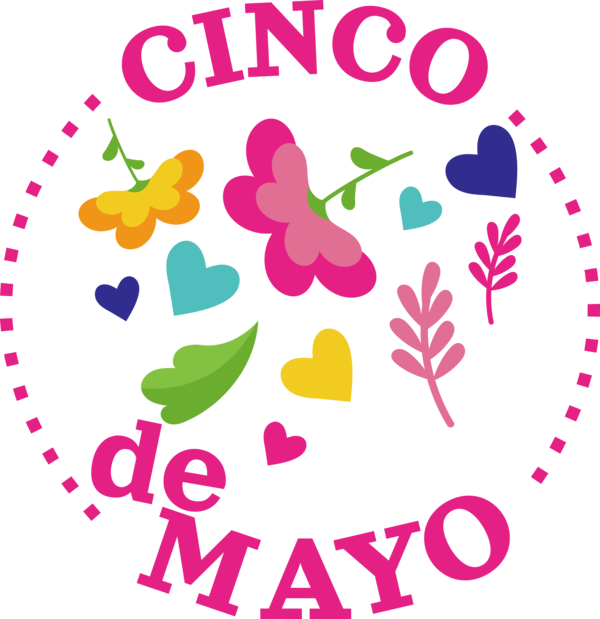 Transparent Cinco de mayo Flower Floral design Rose for Fifth of May for Cinco De Mayo