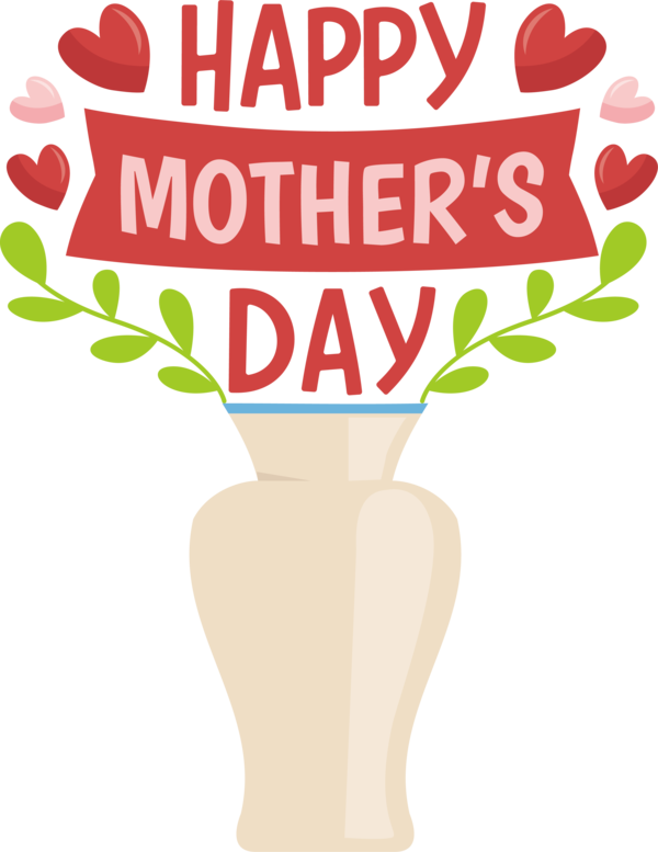 Transparent Mother's Day Human Joint Text for Happy Mother's Day for Mothers Day
