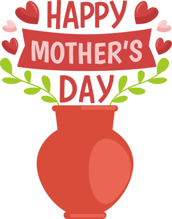 Transparent Mother's Day Flower Flowerpot Line for Happy Mother's Day for Mothers Day
