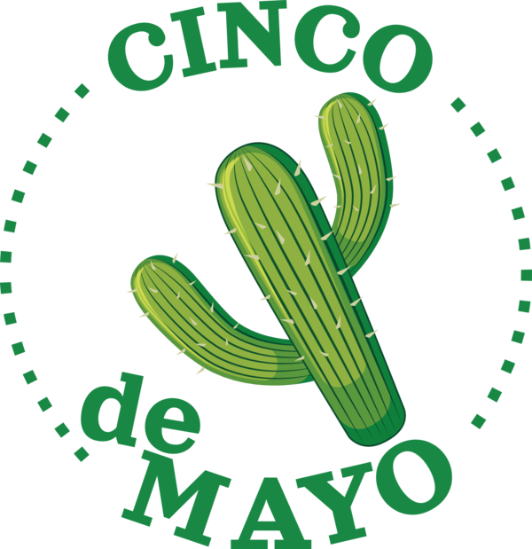 Transparent Cinco de mayo Plant stem Citroën Cactus M Vegetable for Fifth of May for Cinco De Mayo