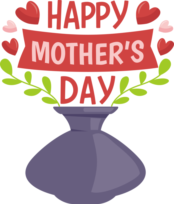 Transparent Mother's Day Line Text Logo for Happy Mother's Day for Mothers Day