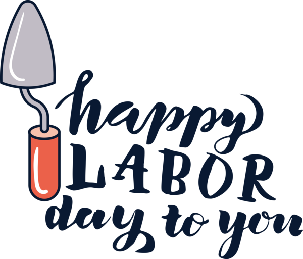 Transparent Labour Day Logo Calligraphy Line for Labor Day for Labour Day