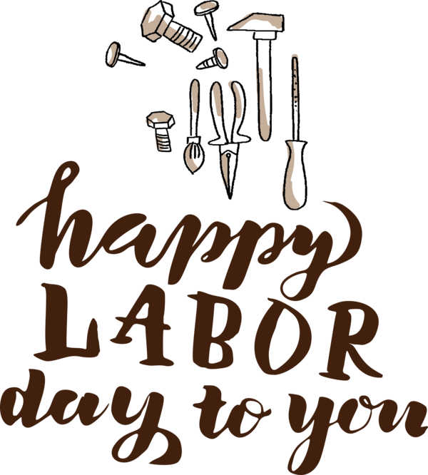 Transparent Labour Day Logo Calligraphy Line for Labor Day for Labour Day