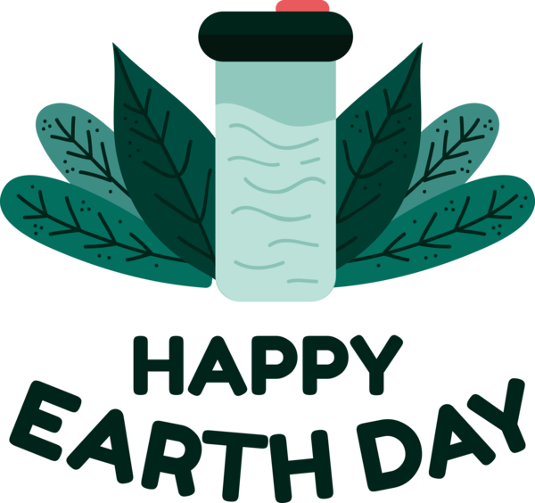 Transparent Earth Day Leaf Logo Font for Happy Earth Day for Earth Day