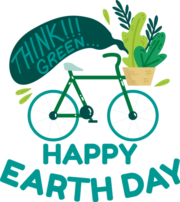 Transparent Earth Day Birthday Fixed Gear Bike FIXIE for Happy Earth Day for Earth Day