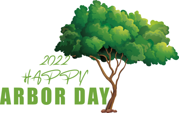 Transparent Arbor Day Tree Garden Landscape design for Happy Arbor Day for Arbor Day