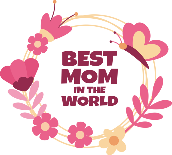 Transparent Mother's Day T-Shirt Design Drawing for Blessed Mom for Mothers Day