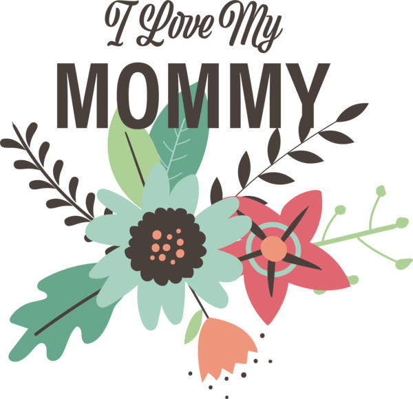 Transparent Mother's Day Clip Art for Fall Design Icon for Love You Mom for Mothers Day