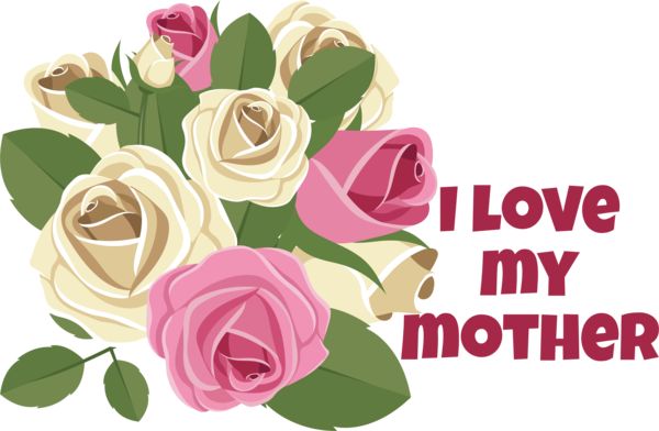 Transparent Mother's Day Flower Floral design Flower bouquet for Love You Mom for Mothers Day