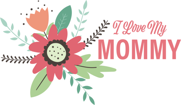 Transparent Mother's Day Clip Art for Fall Flower Icon for Love You Mom for Mothers Day