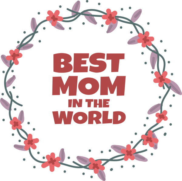 Transparent Mother's Day Floral design Wreath Flower for Blessed Mom for Mothers Day