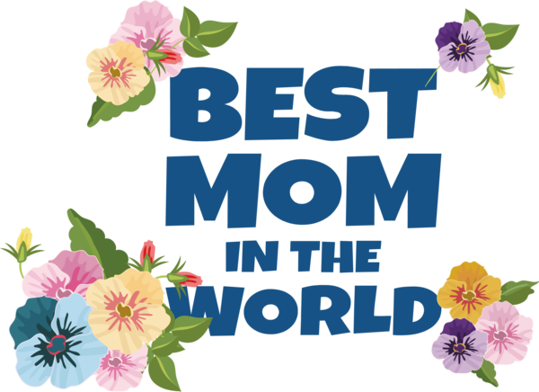 Transparent Mother's Day Floral design Design Flower for Blessed Mom for Mothers Day