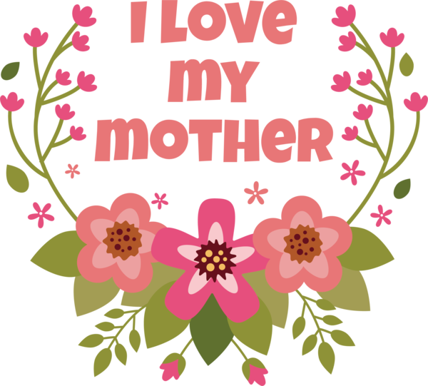 Transparent Mother's Day T-Shirt Gift Mother's Day for Love You Mom for Mothers Day
