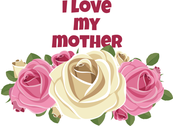 Transparent Mother's Day Garden roses Flower Black rose for Love You Mom for Mothers Day