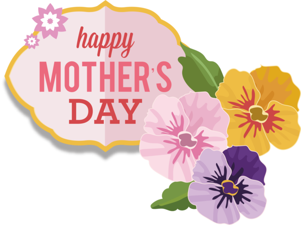 Transparent Mother's Day Clip Art for Fall Flower Floral design for Happy Mother's Day for Mothers Day