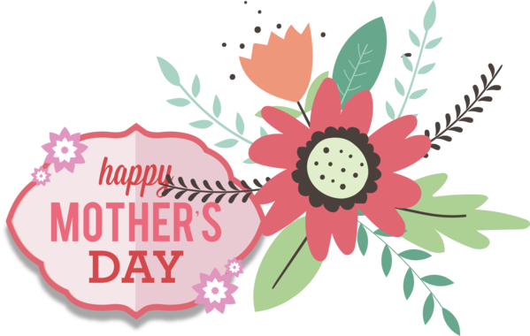 Transparent Mother's Day Clip Art for Fall Flower Design for Happy Mother's Day for Mothers Day