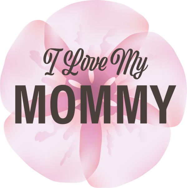 Transparent Mother's Day Font Balloon Petal for Love You Mom for Mothers Day