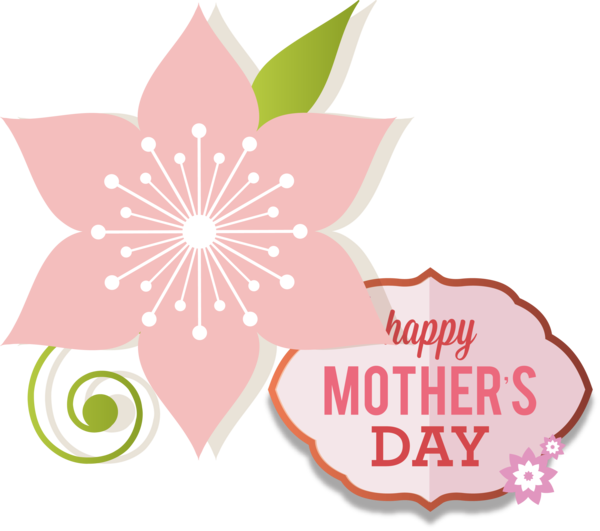 Transparent Mother's Day Christmas Design Drawing for Happy Mother's Day for Mothers Day
