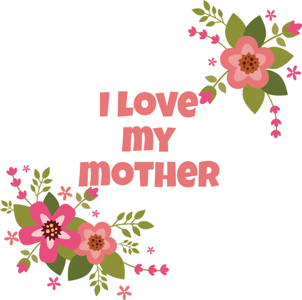 Transparent Mother's Day Greeting Card Gift Mother's Day for Love You Mom for Mothers Day
