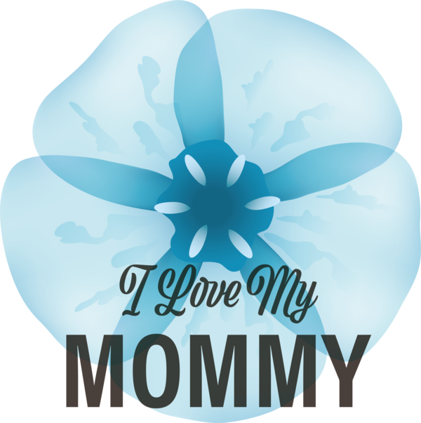 Transparent Mother's Day Logo Font Design for Love You Mom for Mothers Day