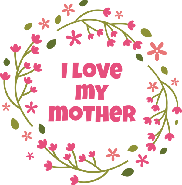 Transparent Mother's Day T-Shirt Mother's Day Shirt for Love You Mom for Mothers Day