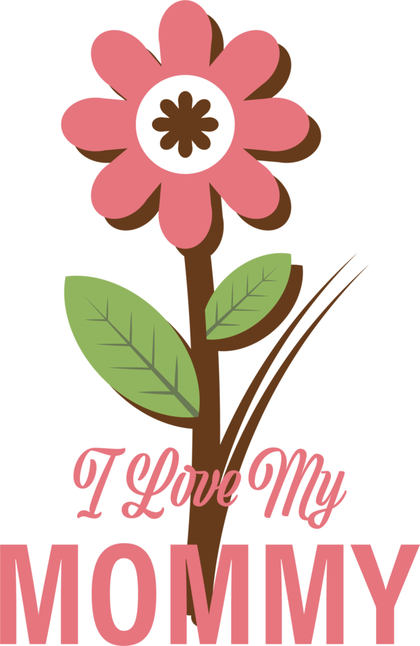Transparent Mother's Day Floral design Design Flower for Love You Mom for Mothers Day