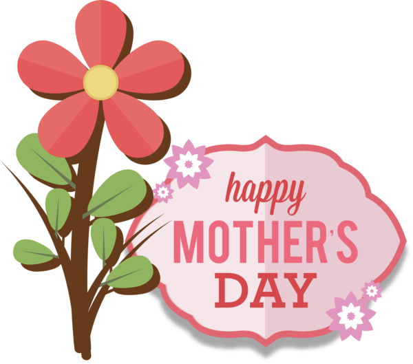 Transparent Mother's Day Flower Floral design Flower bouquet for Happy Mother's Day for Mothers Day
