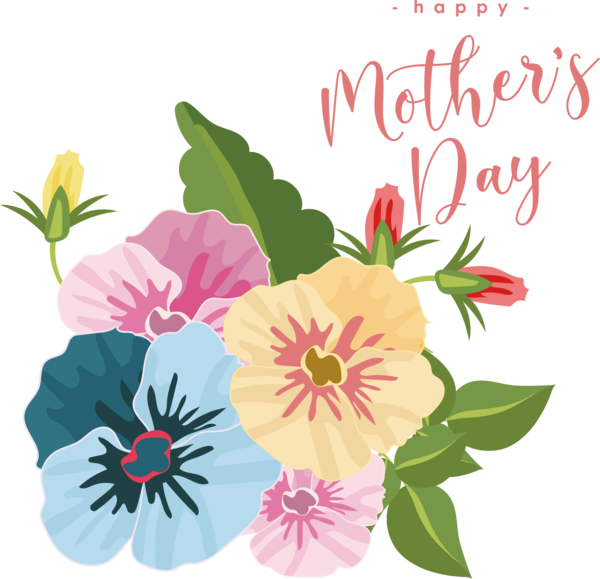 Transparent Mother's Day calendar Design Color for Happy Mother's Day for Mothers Day
