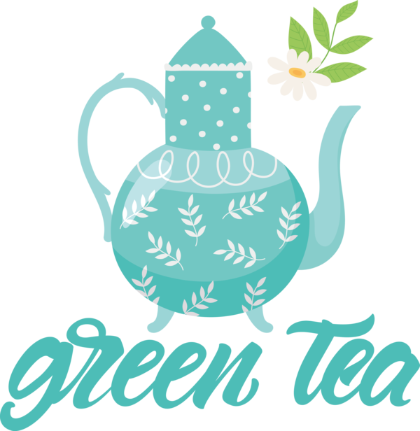 Transparent International Tea Day Leaf Logo Teapot for Tea Day for International Tea Day