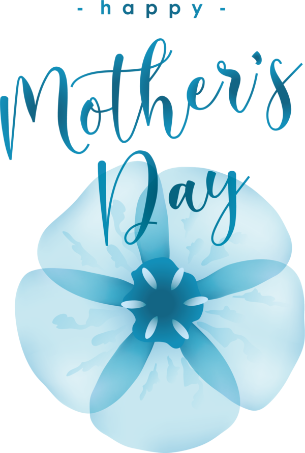 Transparent Mother's Day Flower Line Design for Happy Mother's Day for Mothers Day