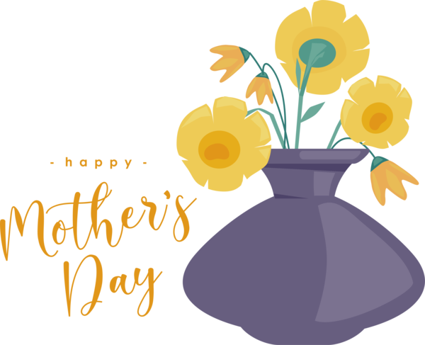 Transparent Mother's Day Floral design Flower Design for Happy Mother's Day for Mothers Day