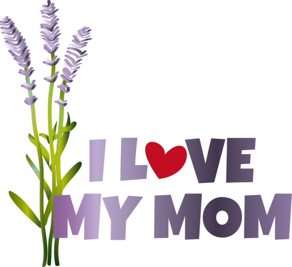 Transparent Mother's Day Human Floral design Plant stem for Love You Mom for Mothers Day