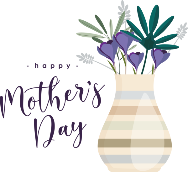 Transparent Mother's Day Flower Vase Floristry for Happy Mother's Day for Mothers Day