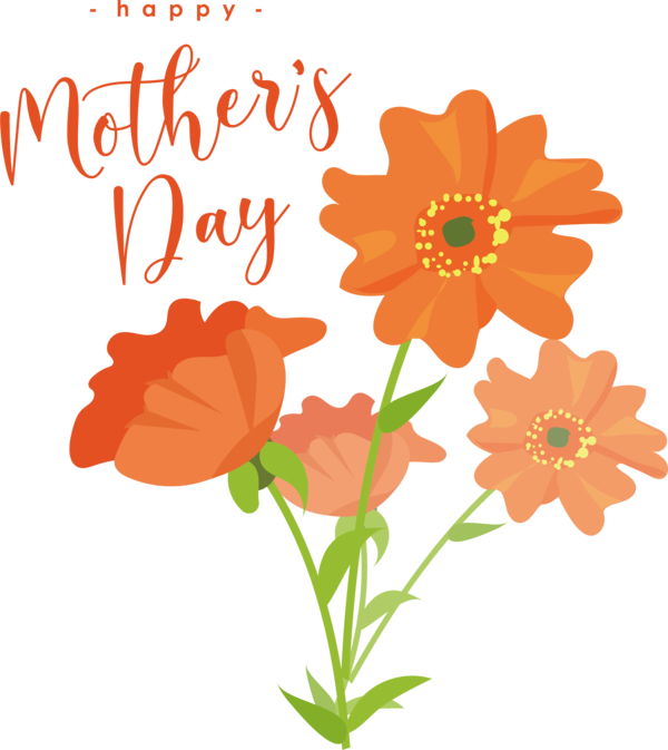 Transparent Mother's Day Flower Floral design Vintage Floral Arrangement for Happy Mother's Day for Mothers Day