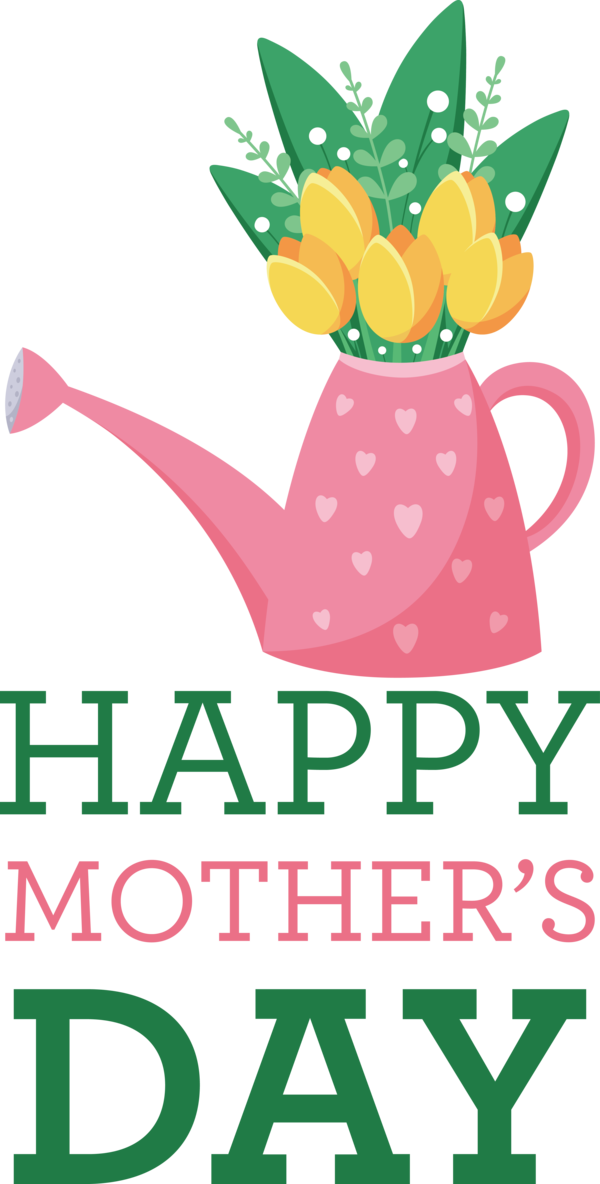 Transparent Mother's Day Leaf Floral design Design for Happy Mother's Day for Mothers Day