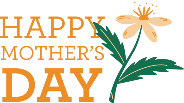 Transparent Mother's Day Cut flowers Design Floral design for Happy Mother's Day for Mothers Day