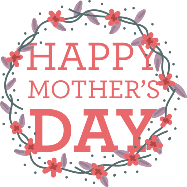 Transparent Mother's Day Design Flower Valentine's Day for Happy Mother's Day for Mothers Day