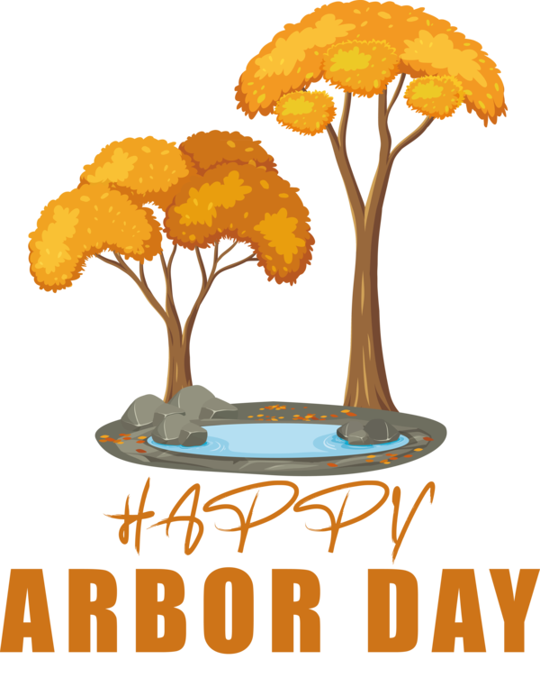 Transparent Arbor Day Tree Drawing Painting for Happy Arbor Day for Arbor Day