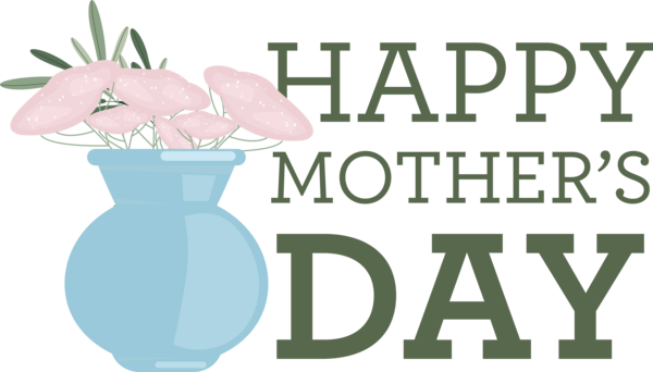 Transparent Mother's Day Flower Design Logo for Happy Mother's Day for Mothers Day