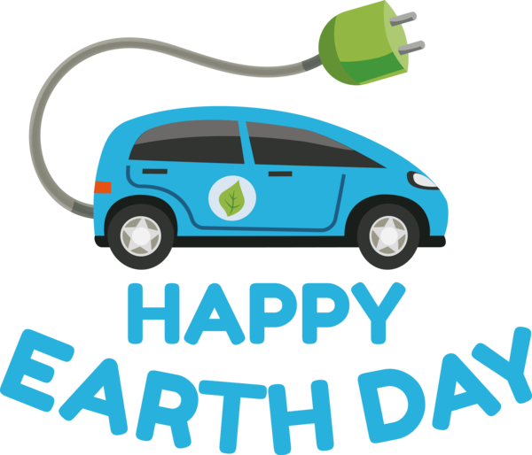 Transparent Earth Day Car Compact car Electric vehicle for Happy Earth Day for Earth Day