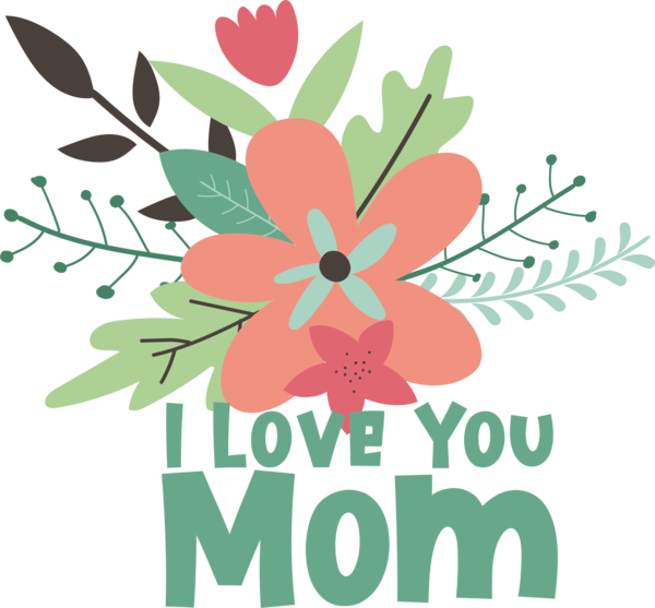 Transparent Mother's Day Clip Art for Fall Christian Clip Art Design for Love You Mom for Mothers Day