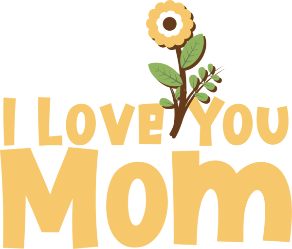 Transparent Mother's Day Clip Art for Fall Drawing Painting for Love You Mom for Mothers Day