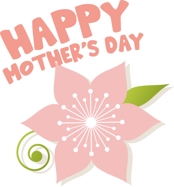 Transparent Mother's Day Floral design Design Flower for Happy Mother's Day for Mothers Day