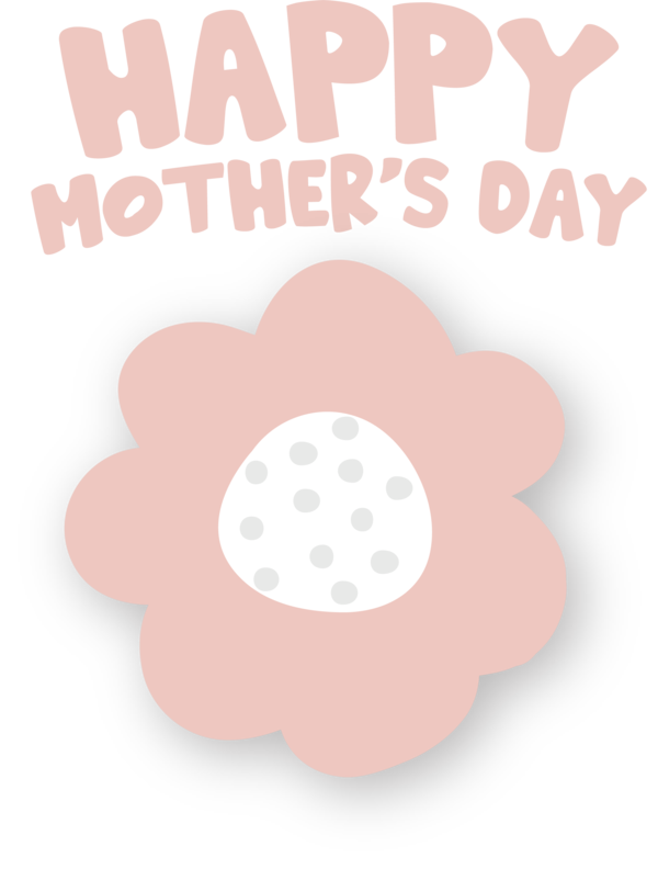 Transparent Mother's Day Design Circle Text for Happy Mother's Day for Mothers Day