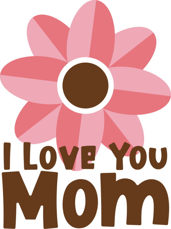 Transparent Mother's Day Design Floral design Petal for Love You Mom for Mothers Day