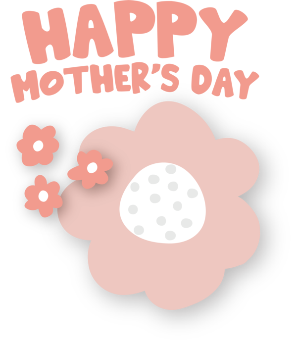 Transparent Mother's Day Design Circle Text for Happy Mother's Day for Mothers Day
