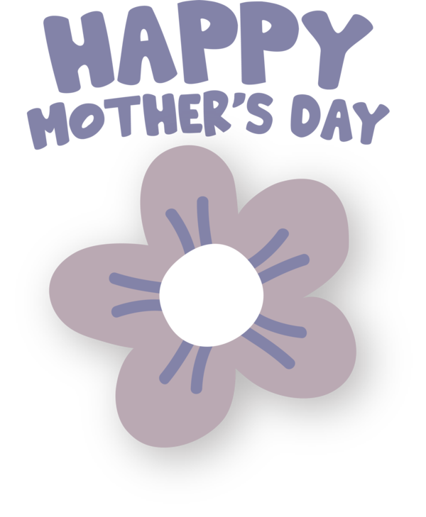 Transparent Mother's Day Flower Logo Design for Happy Mother's Day for Mothers Day