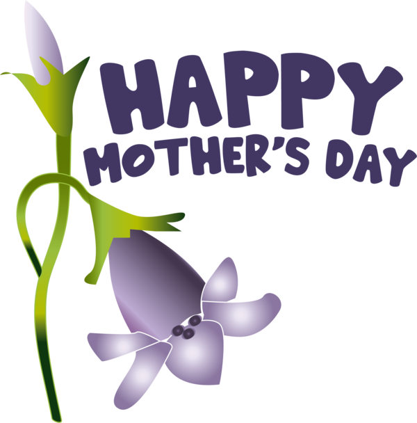 Transparent Mother's Day Flower Logo Pollinator for Happy Mother's Day for Mothers Day