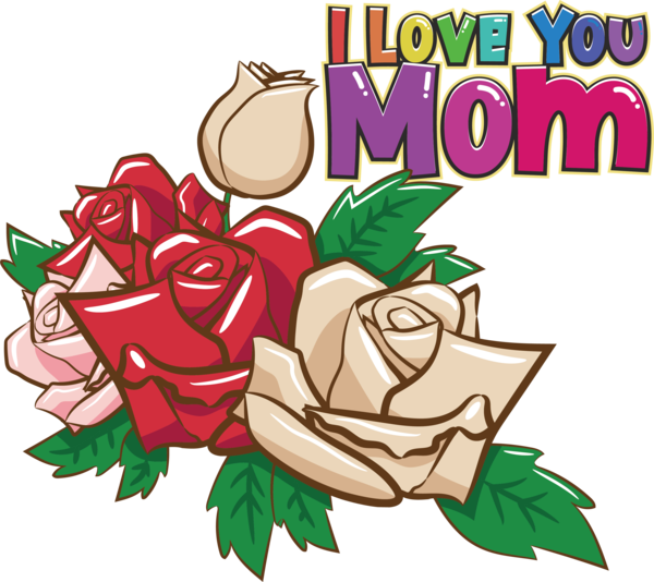 Transparent Mother's Day Christmas Graphics Icon Drawing for Love You Mom for Mothers Day